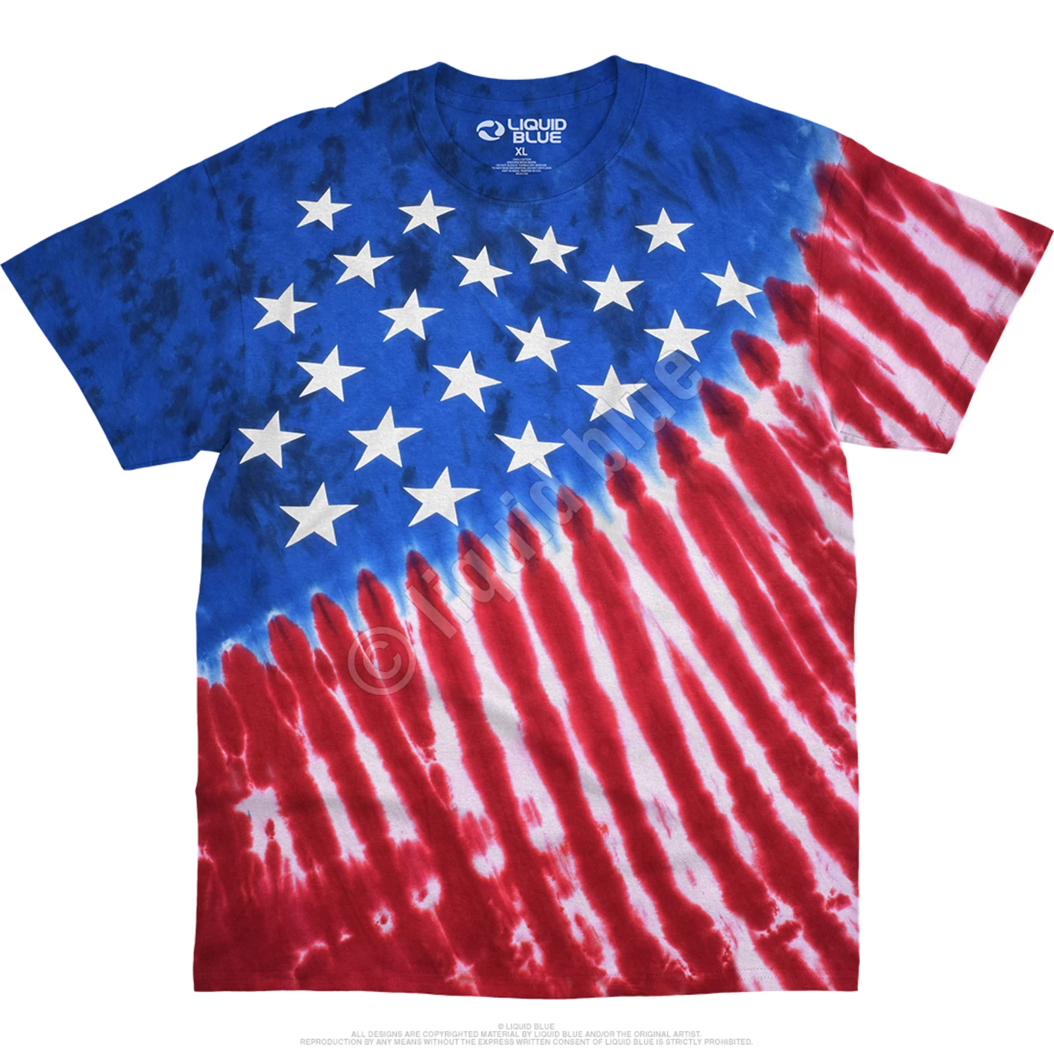 Stars And Stripes Tie-Dye T-Shirt - Image 2