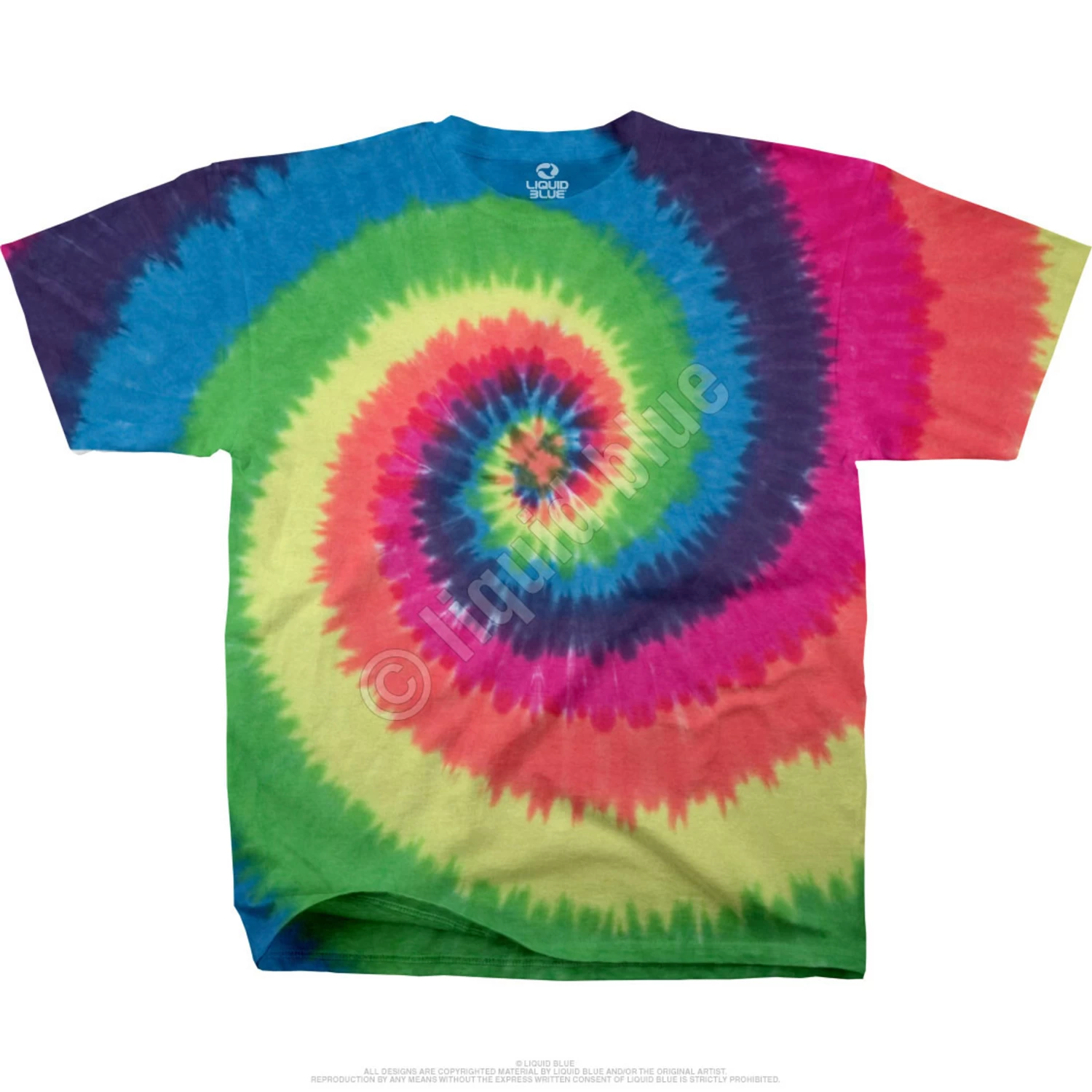 Rainbow Spiral Youth Tie-Dye T-Shirt - Image 2