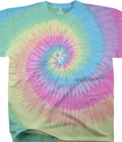 Pastel Spiral Unprinted Tie-Dye T-Shirt