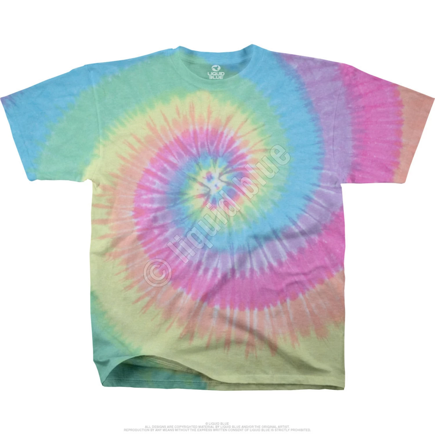 Pastel Spiral Unprinted Tie-Dye T-Shirt - Image 2