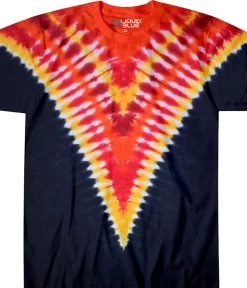 Fiery V Unprinted Tie-Dye T-Shirt