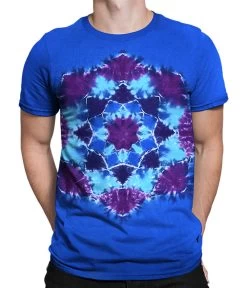 Blue Mandala Unprinted Tie-Dye T-Shirt