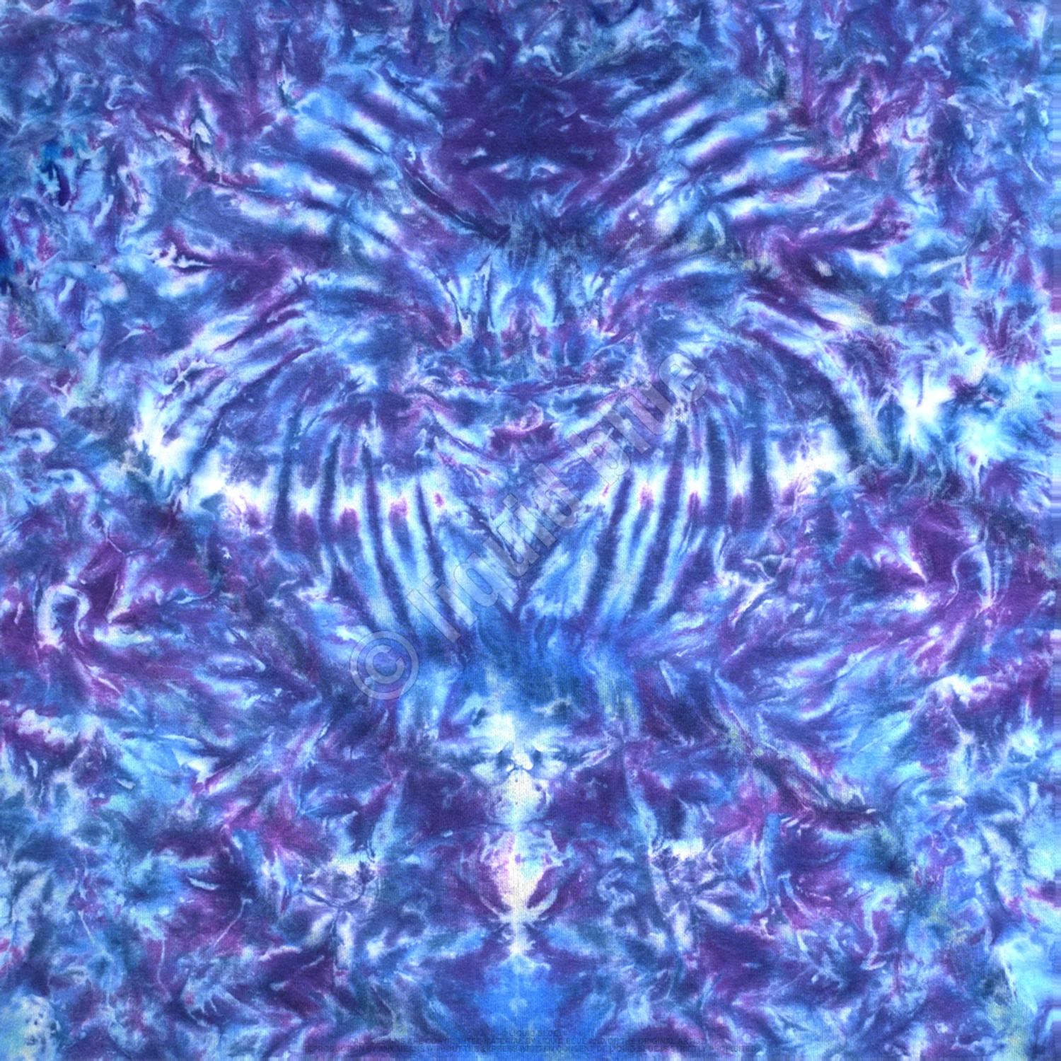 Crazy Blue Krinkle Unprinted Tie-Dye T-Shirt - Image 4