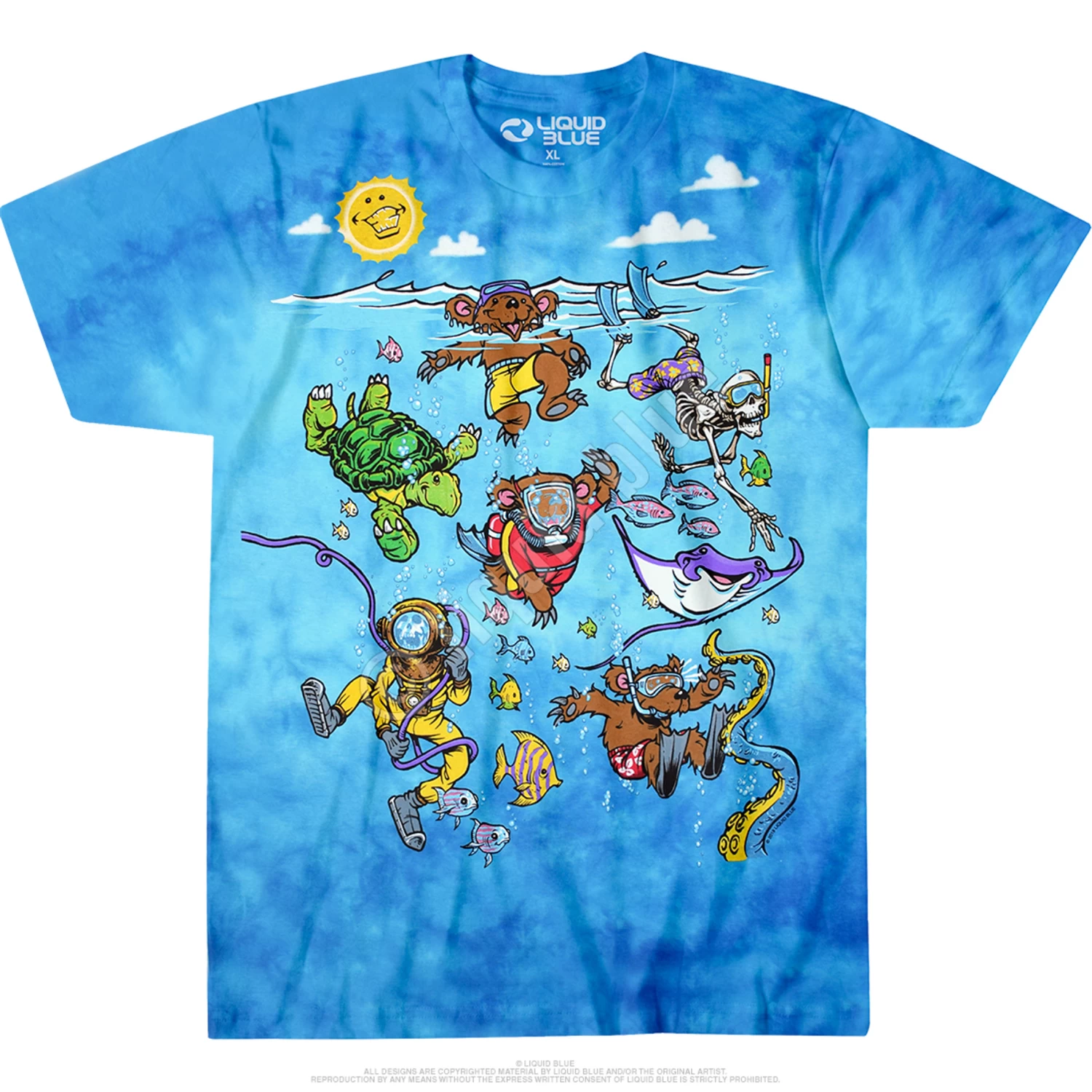 Sea Swimming Tie-Dye T-Shirt - Image 2