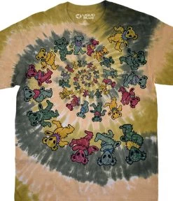 Alien Spiral Bears Tie-Dye T-Shirt