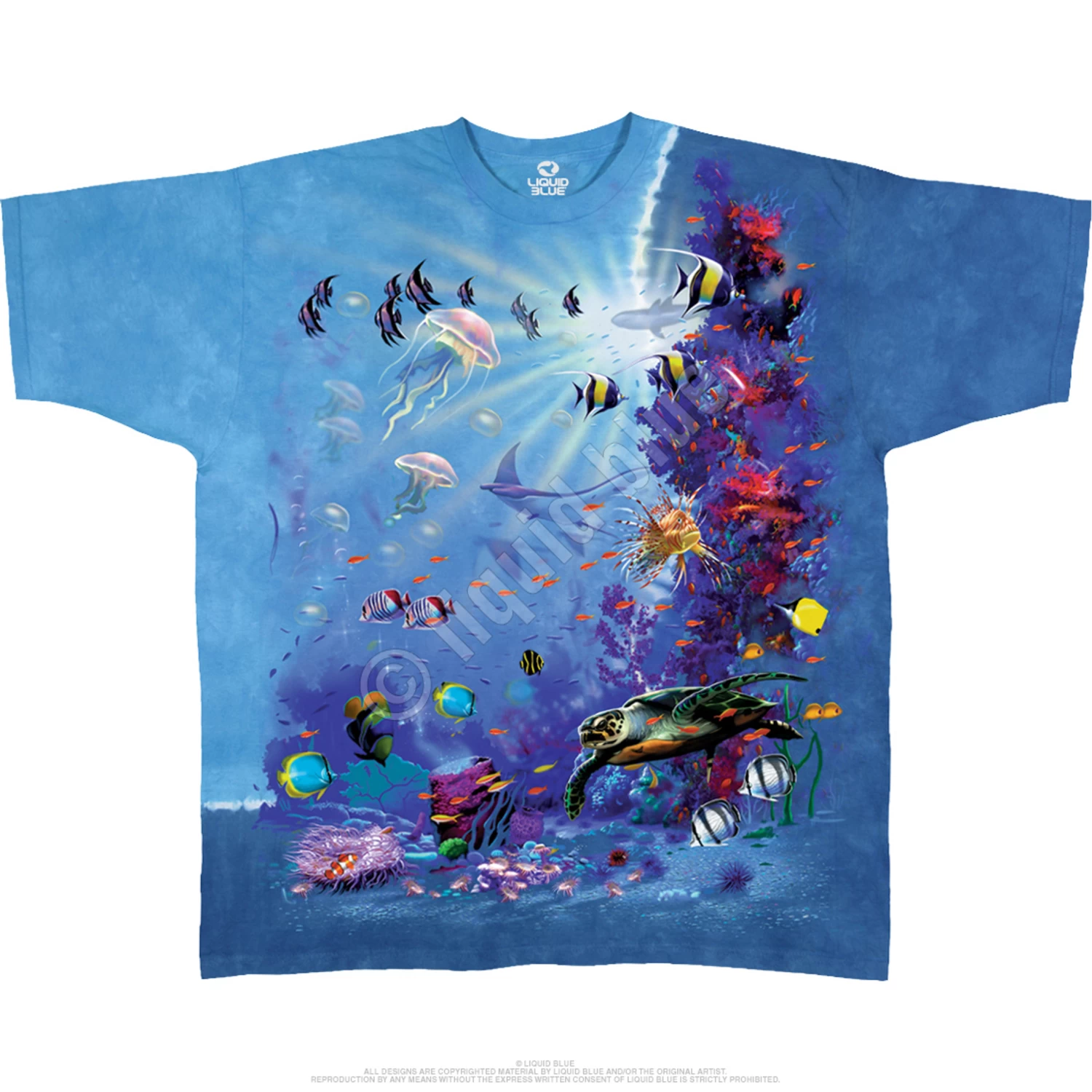Tropical Reef Tie-Dye T-Shirt - Image 2