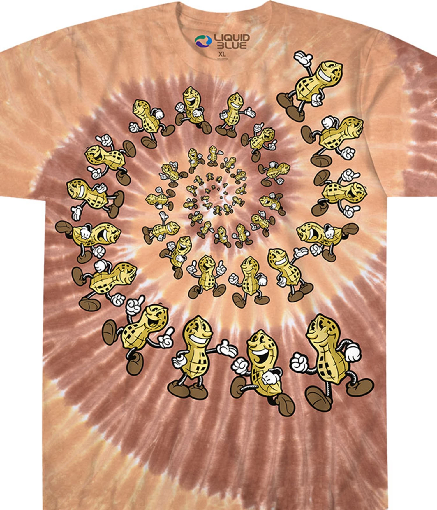 Peanut Spiral Tie-Dye T-Shirt
