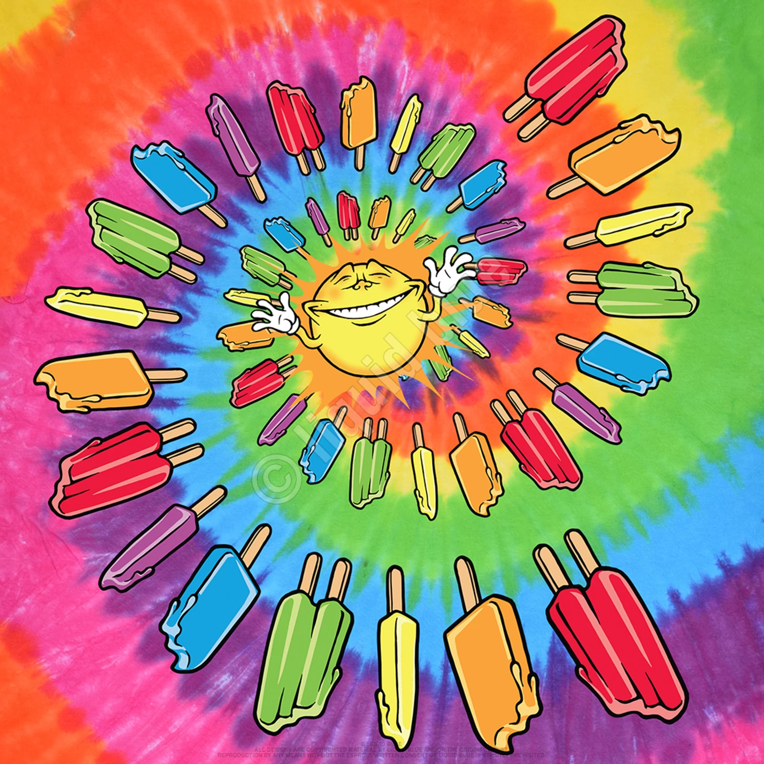 Popsicle Spiral Tie-Dye T-Shirt - Image 3