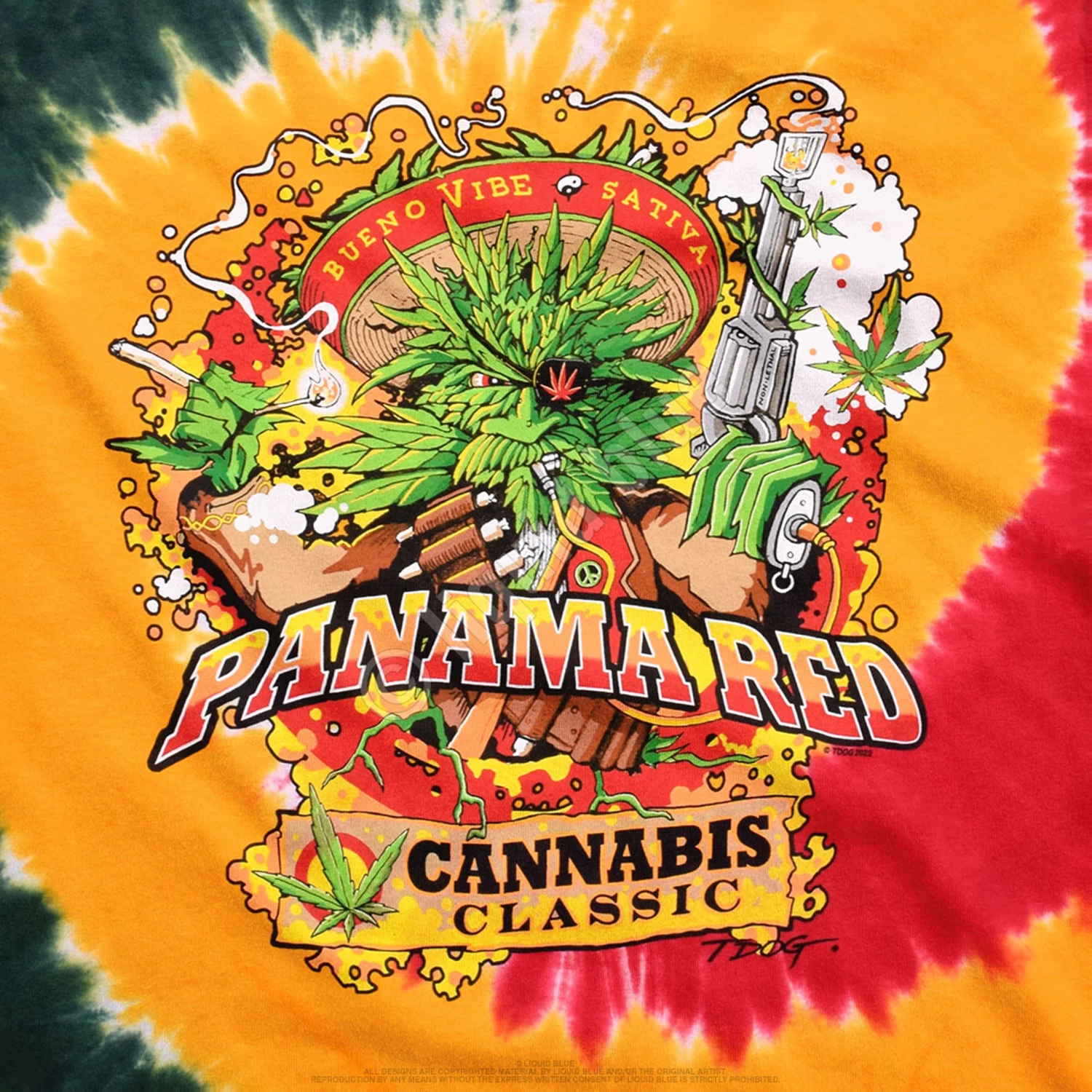 Panama Red Tie-Dye T-Shirt - Image 3