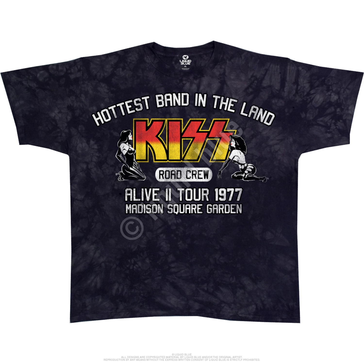 KISS Road Crew 77 Tie-Dye T-Shirt - Image 2