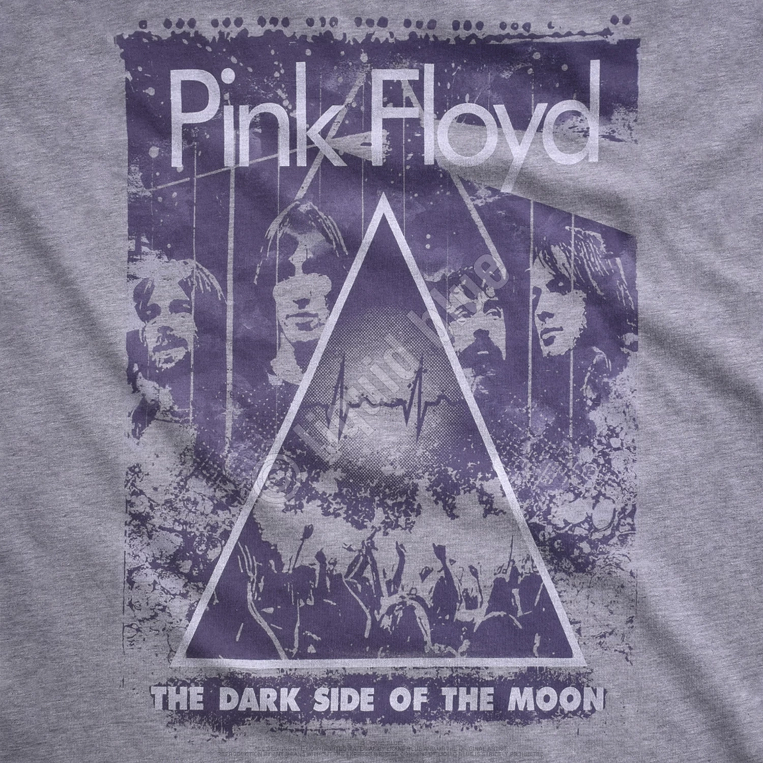 Pink Floyd Live Heather Grey Poly-Cotton T-Shirt - Image 4