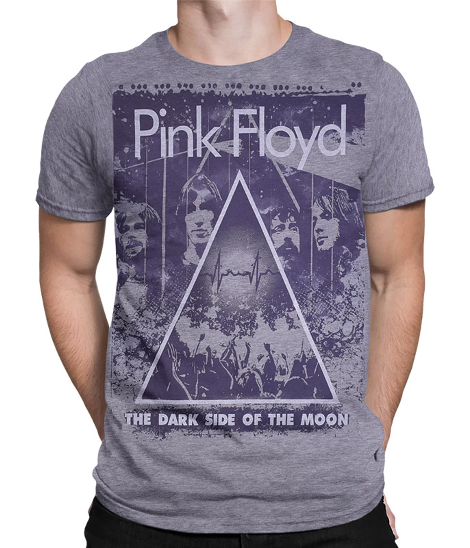 Pink Floyd Live Heather Grey Poly-Cotton T-Shirt