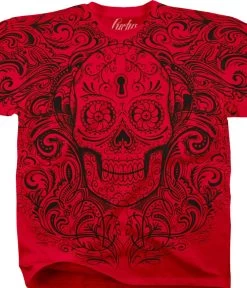 Calavera Keyhole Red T-Shirt