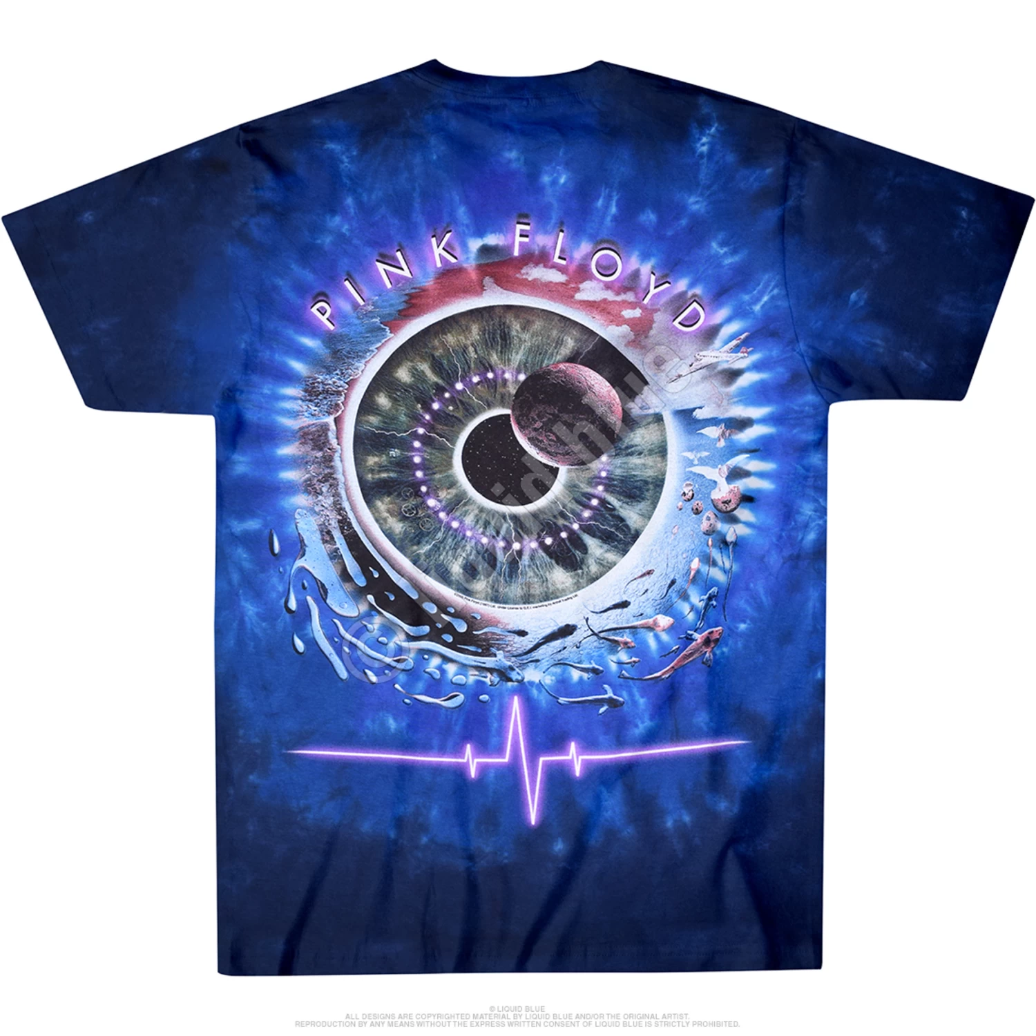 Pink Floyd Pulse Concentric Tie-Dye T-Shirt - Image 5