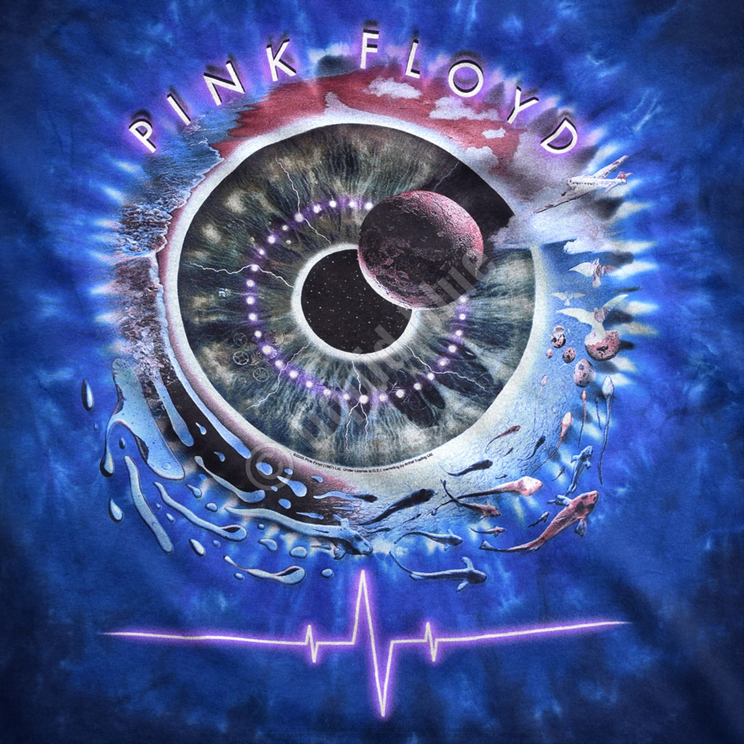 Pink Floyd Pulse Concentric Tie-Dye T-Shirt - Image 7
