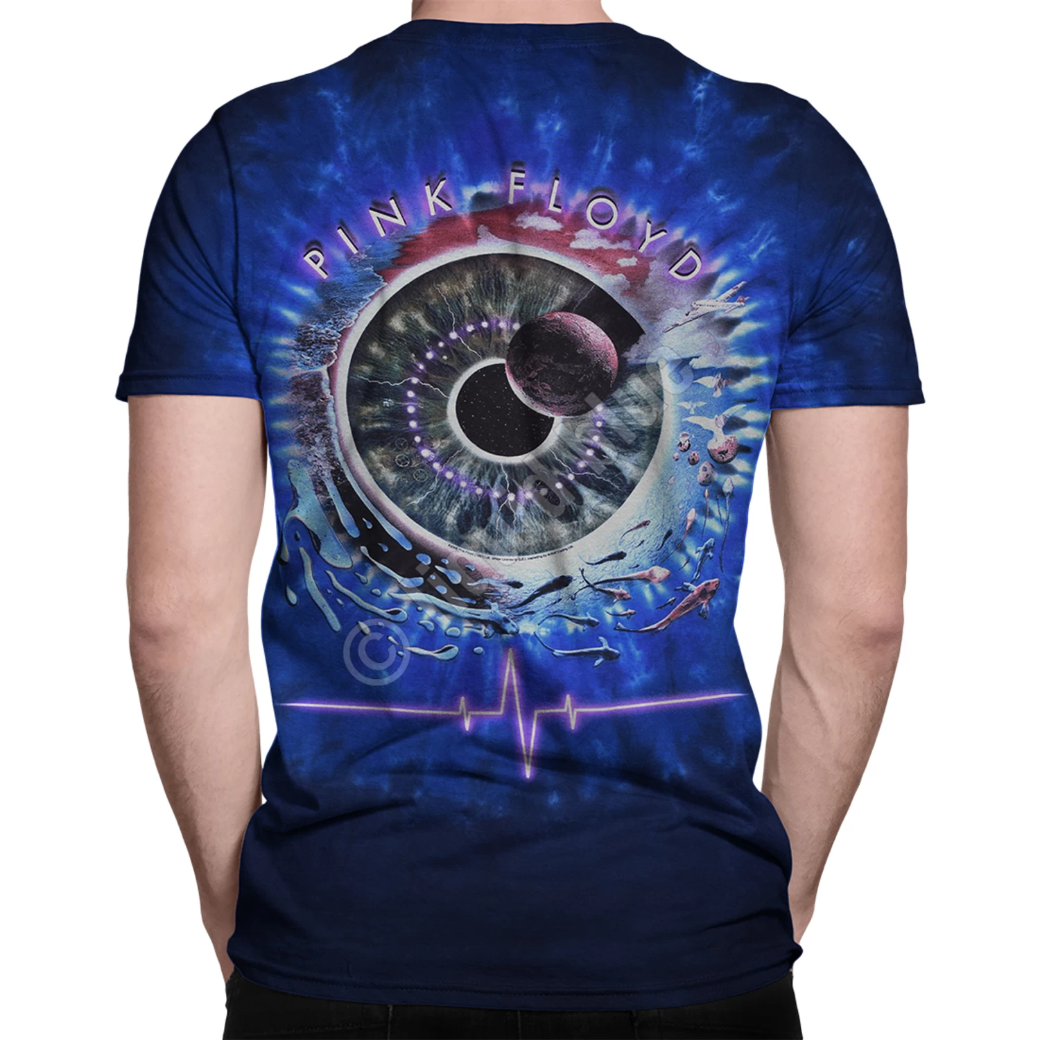 Pink Floyd Pulse Concentric Tie-Dye T-Shirt - Image 3