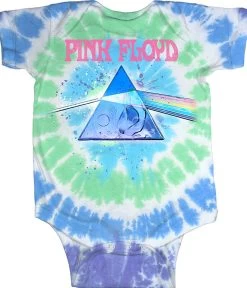 Pink Floyd Dark Side Oil Paint Tie-Dye Onesie