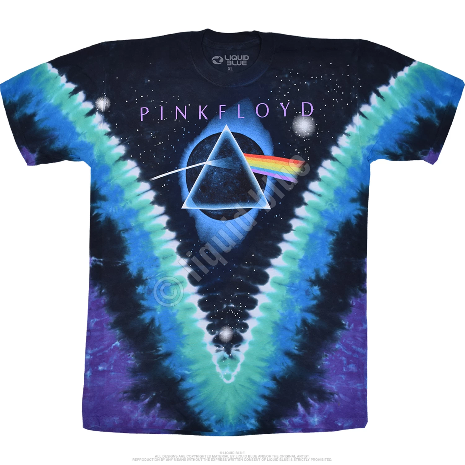 Pink Floyd Eclipsed By The Moon Tie-Dye T-Shirt - Image 2