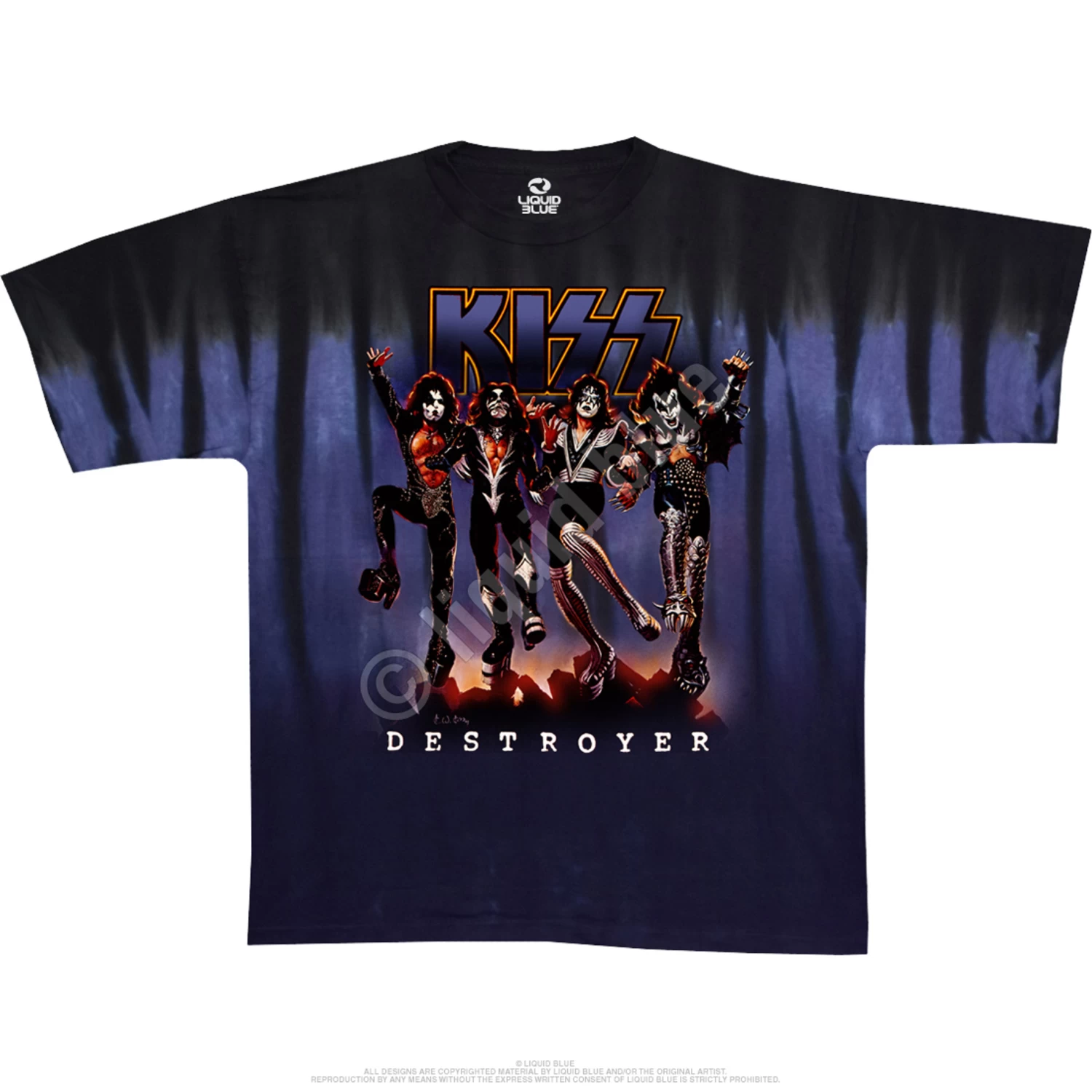 KISS Destroyer Tie-Dye T-Shirt - Image 2