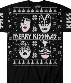 Merry KISSmas Black T-Shirt
