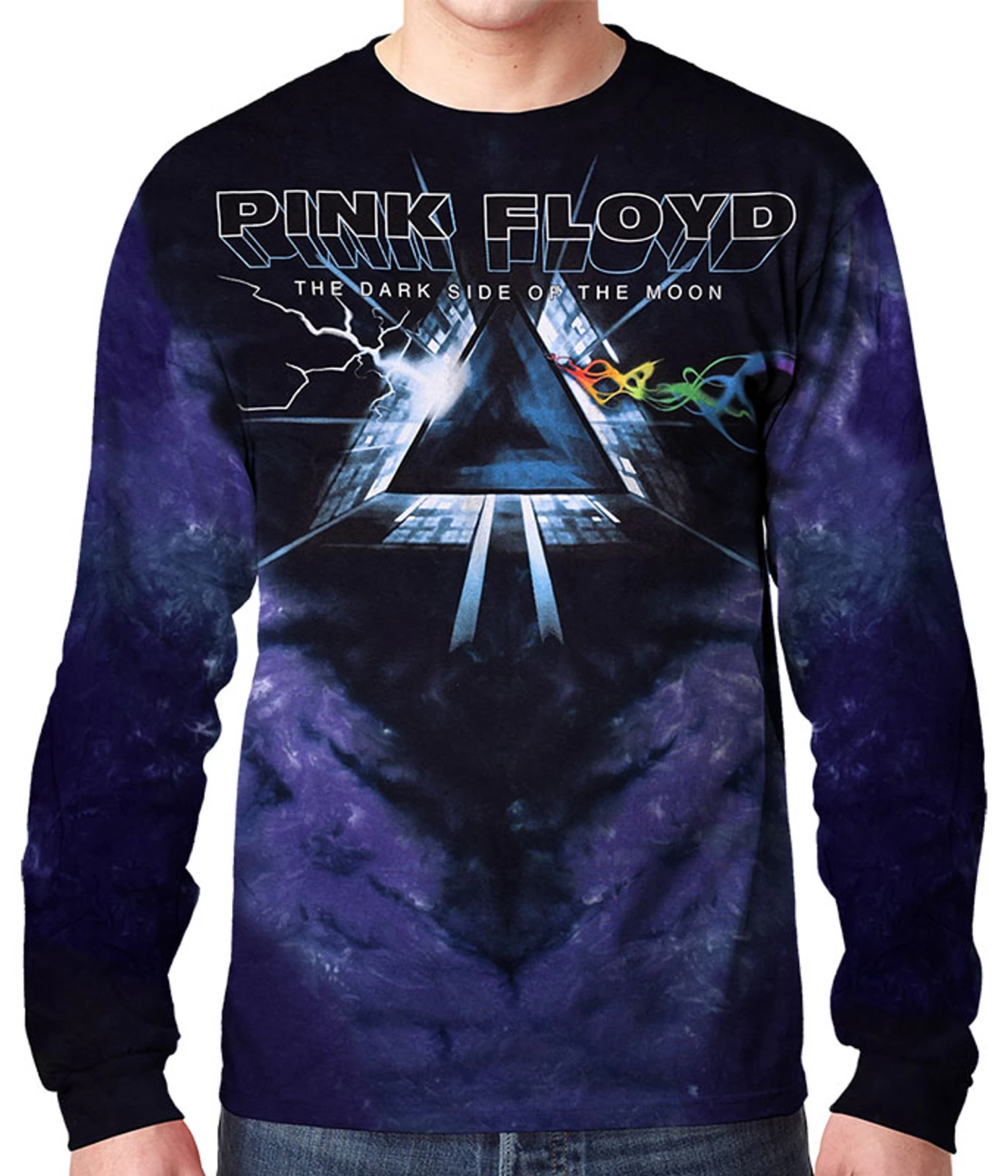 Pink Floyd Dark Side Vortex Tie-Dye Long Sleeve T-Shirt