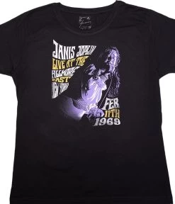 Fillmore East 68 Womens Long Length Black T-Shirt