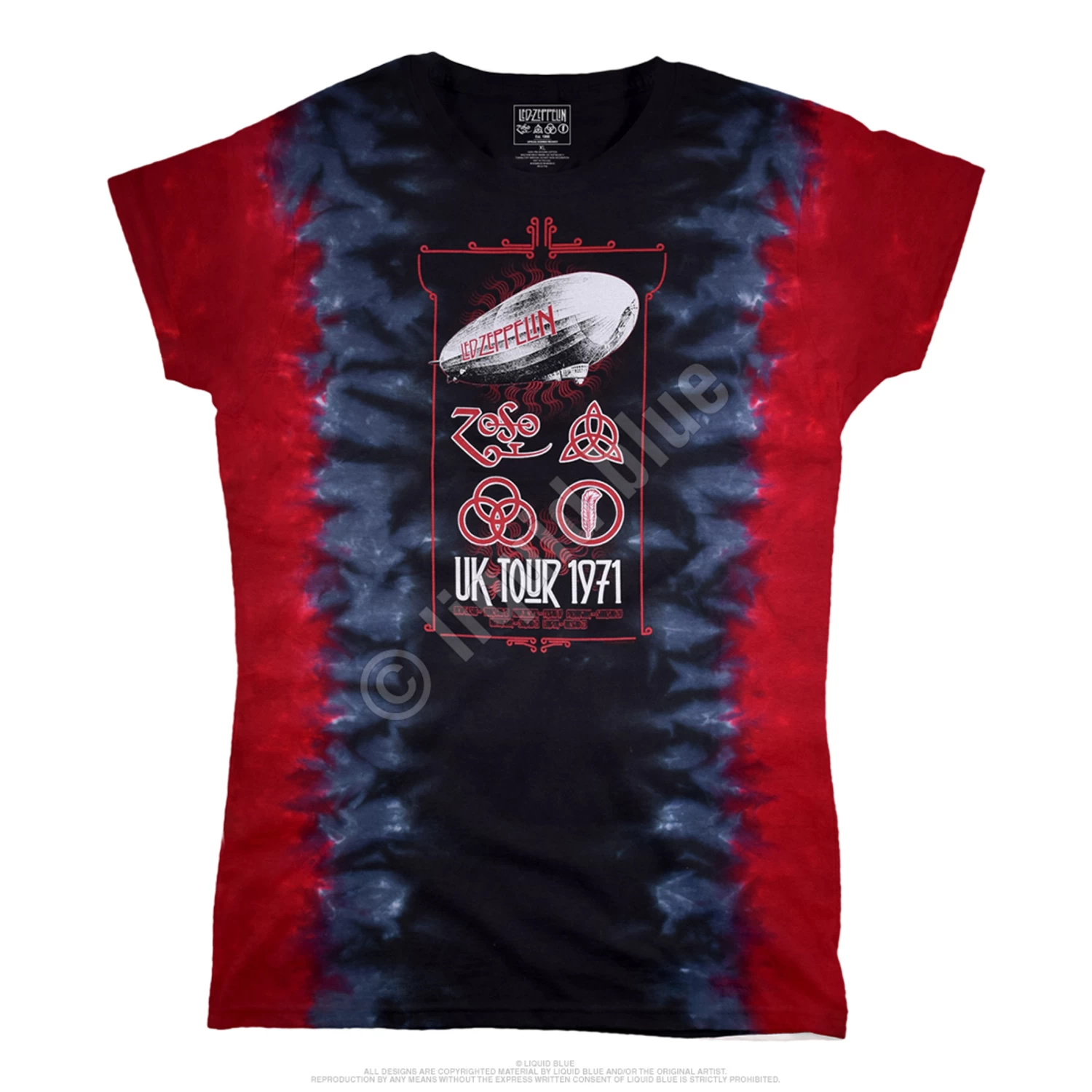 Uk Tour 1971 Tie-Dye Juniors Long Length T-Shirt - Image 3