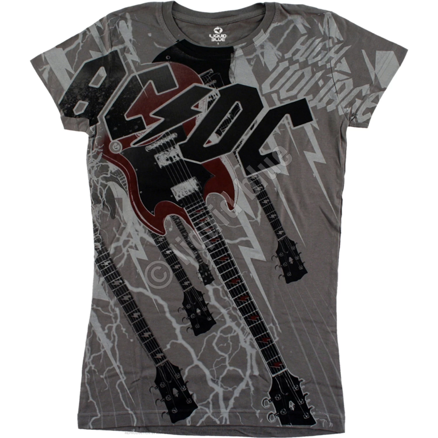 High Voltage Grey Juniors Long Length T-Shirt - Image 2