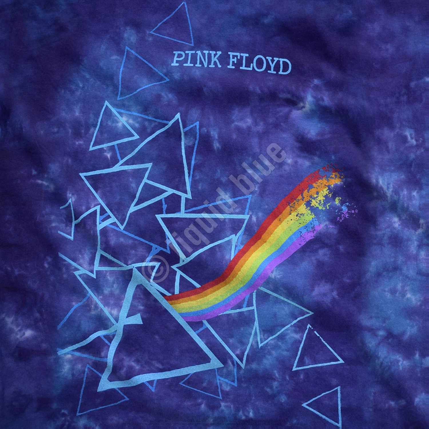 Pink Floyd Prisms Tie-Dye Juniors Long Length T-Shirt - Image 4