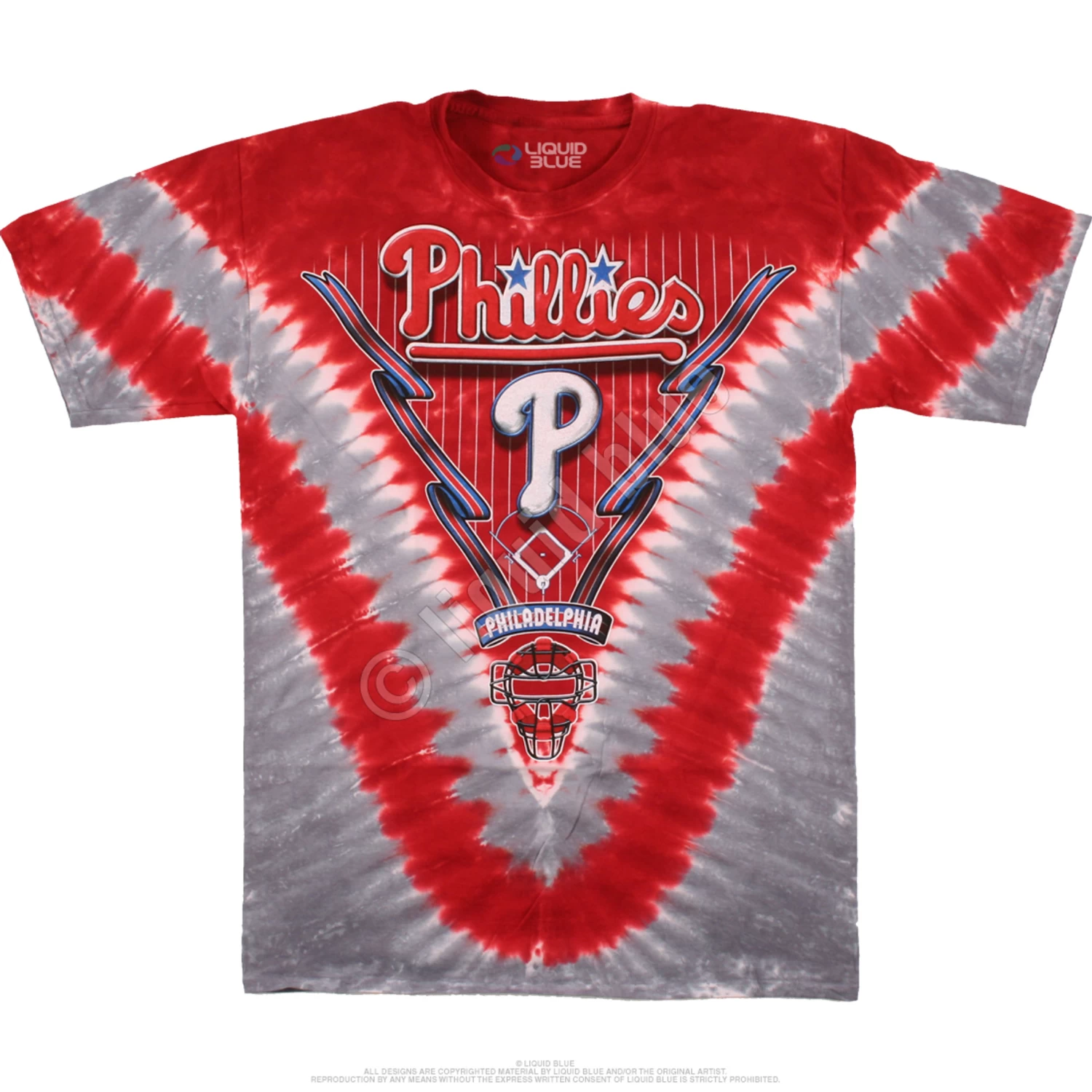 MLB Philadelphia Phillies V Tie-Dye T-Shirt - Image 2