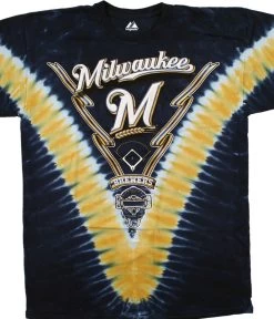 MLB Milwaukee Brewers V Tie-Dye T-Shirt