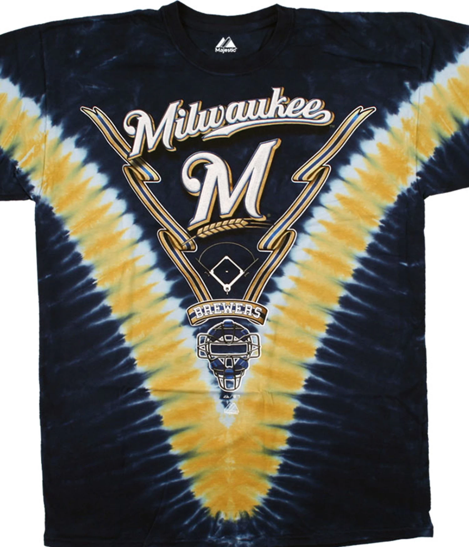 MLB Milwaukee Brewers V Tie-Dye T-Shirt