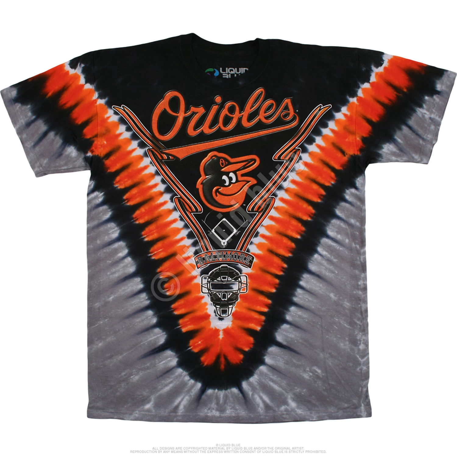 MLB Baltimore Orioles V Tie-Dye T-Shirt - Image 2