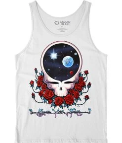 Space Your Face White Tank Top T-Shirt