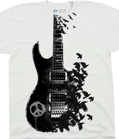 Crow Guitar White T-Shirt