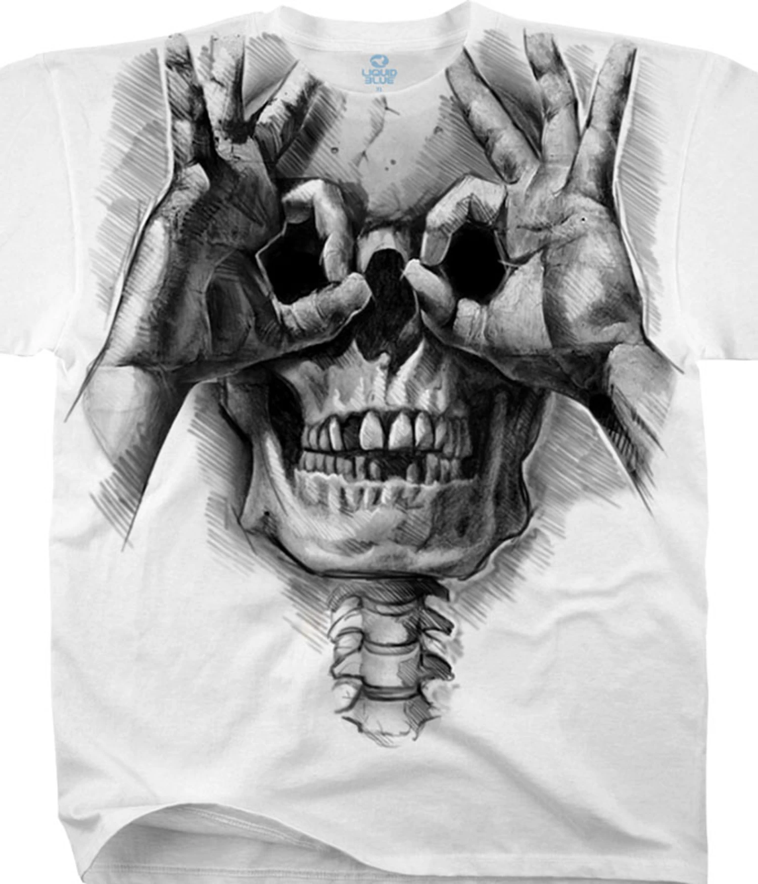 Peek-a-Boo White T-Shirt