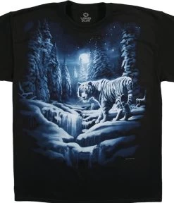 Snow Tiger Black T-Shirt