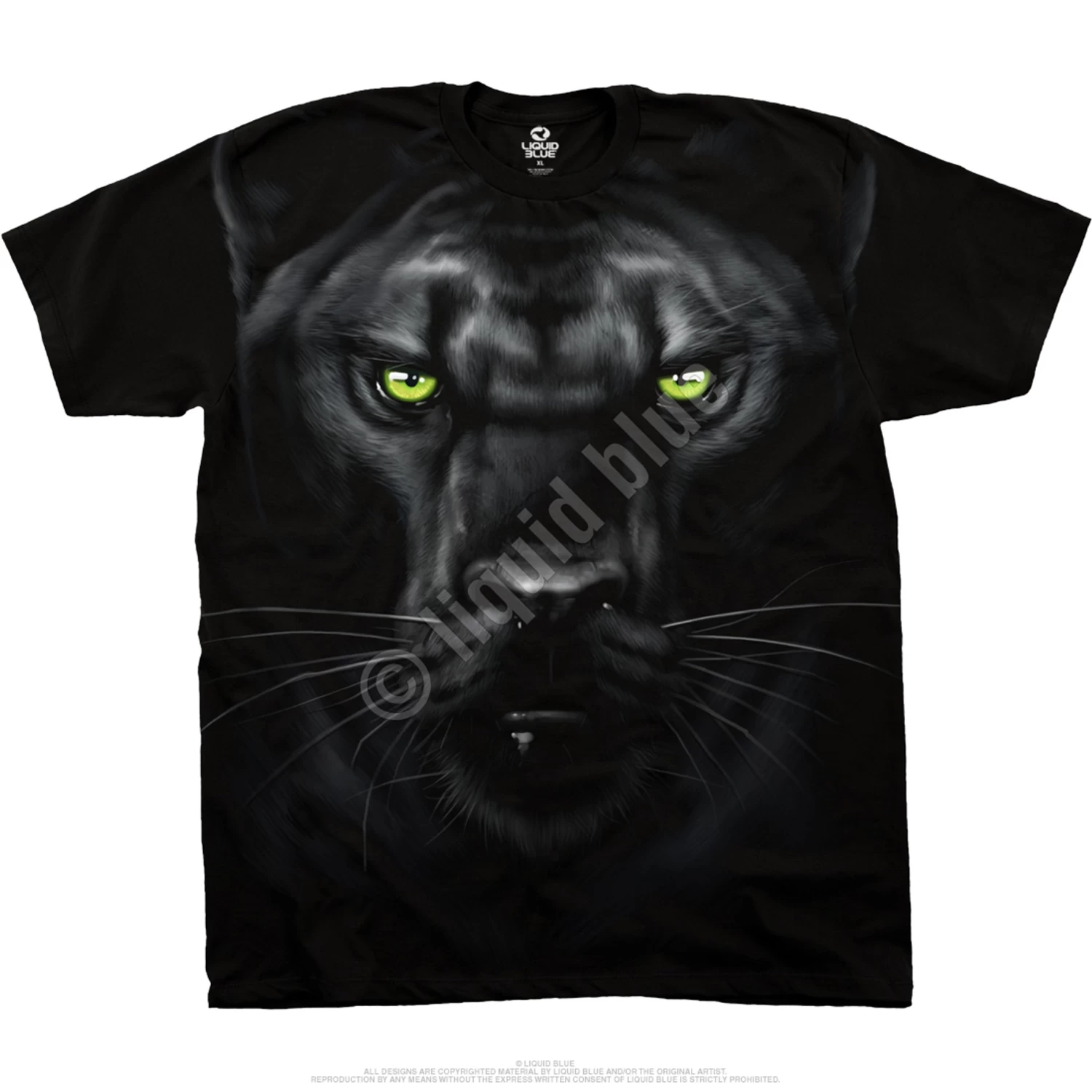 Majestic Panther Black Athletic T-Shirt - Image 2
