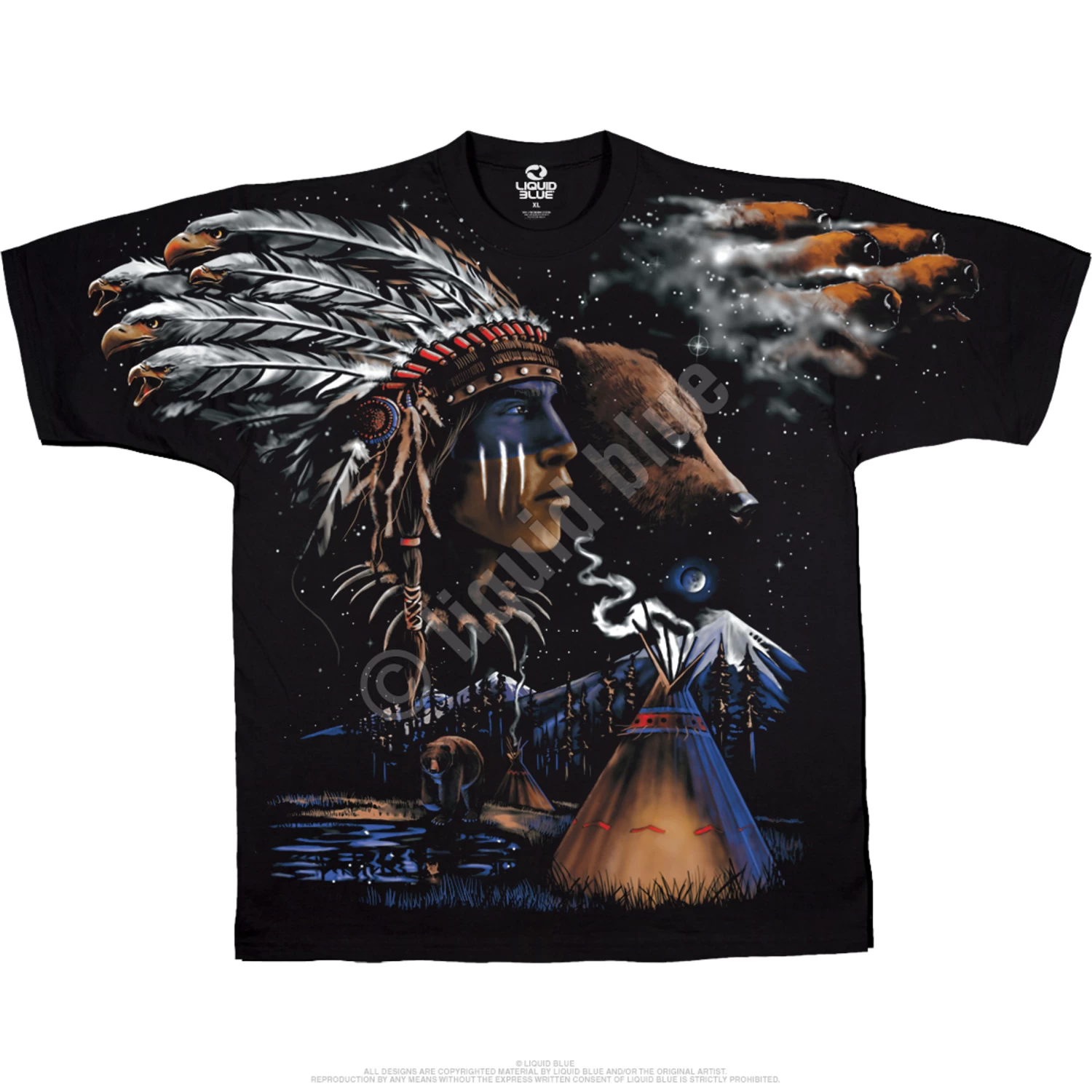 Indian Bear Black T-Shirt - Image 2