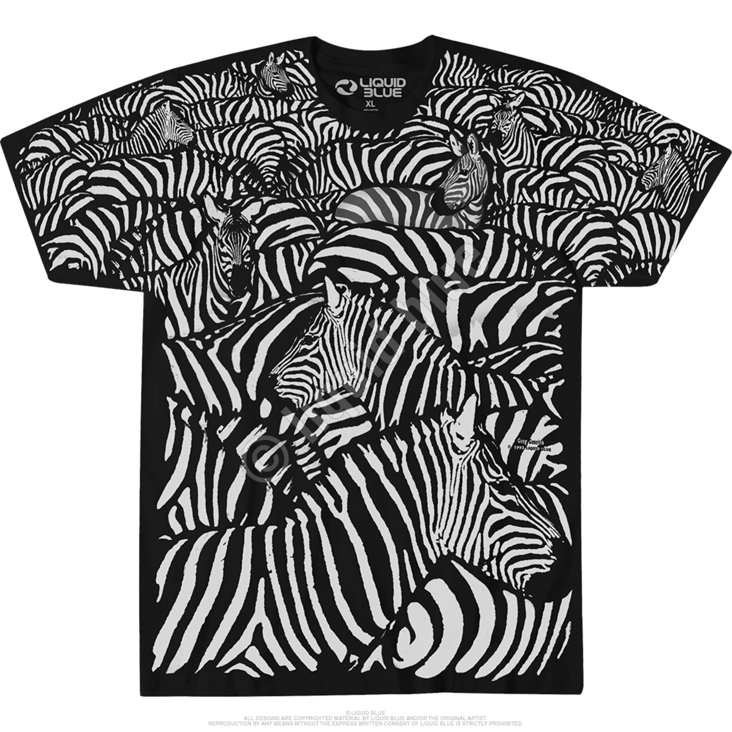 White Zebra Black T-Shirt - Image 3