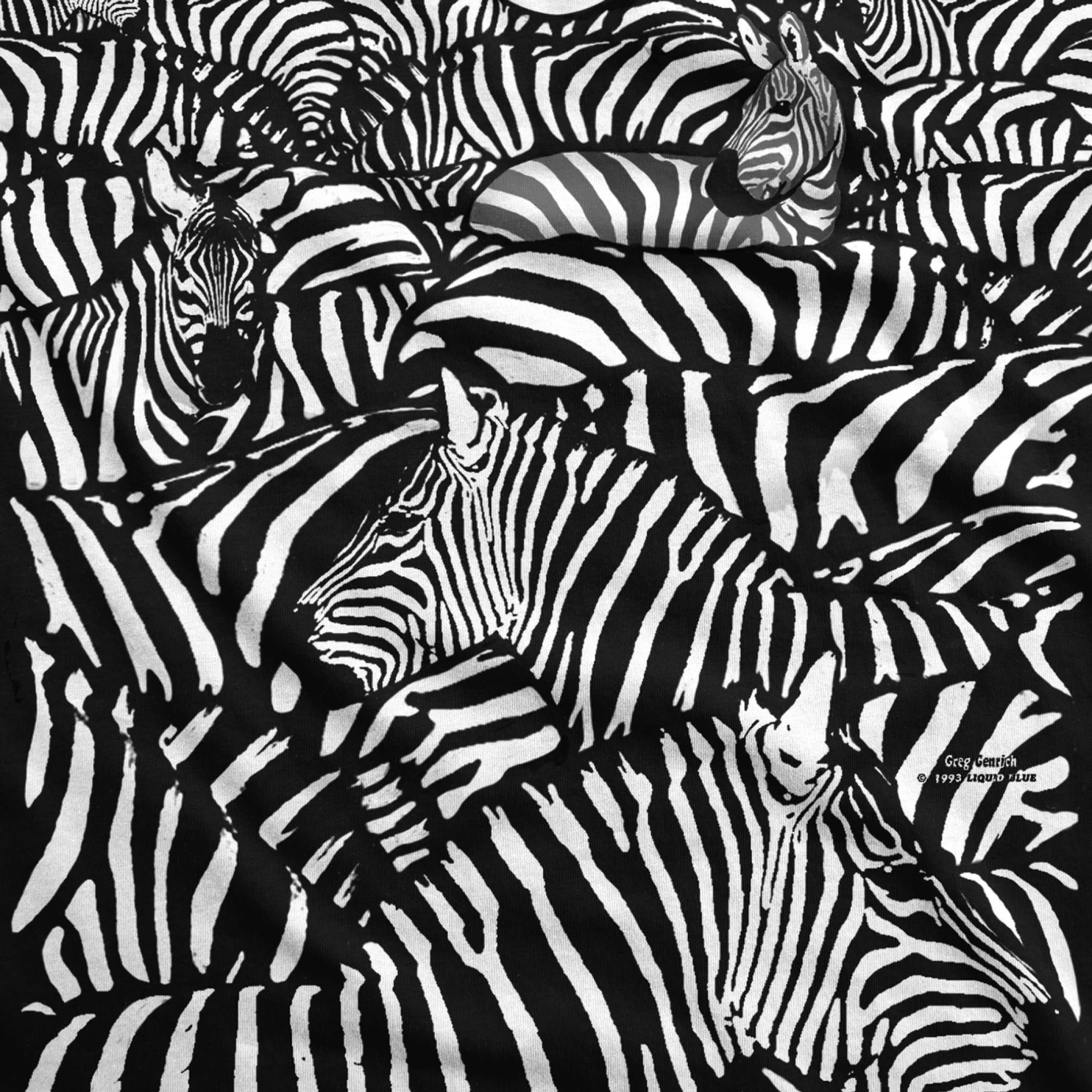 White Zebra Black T-Shirt - Image 4