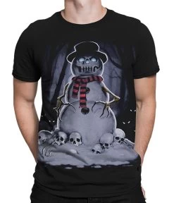 Snowman Black T-Shirt