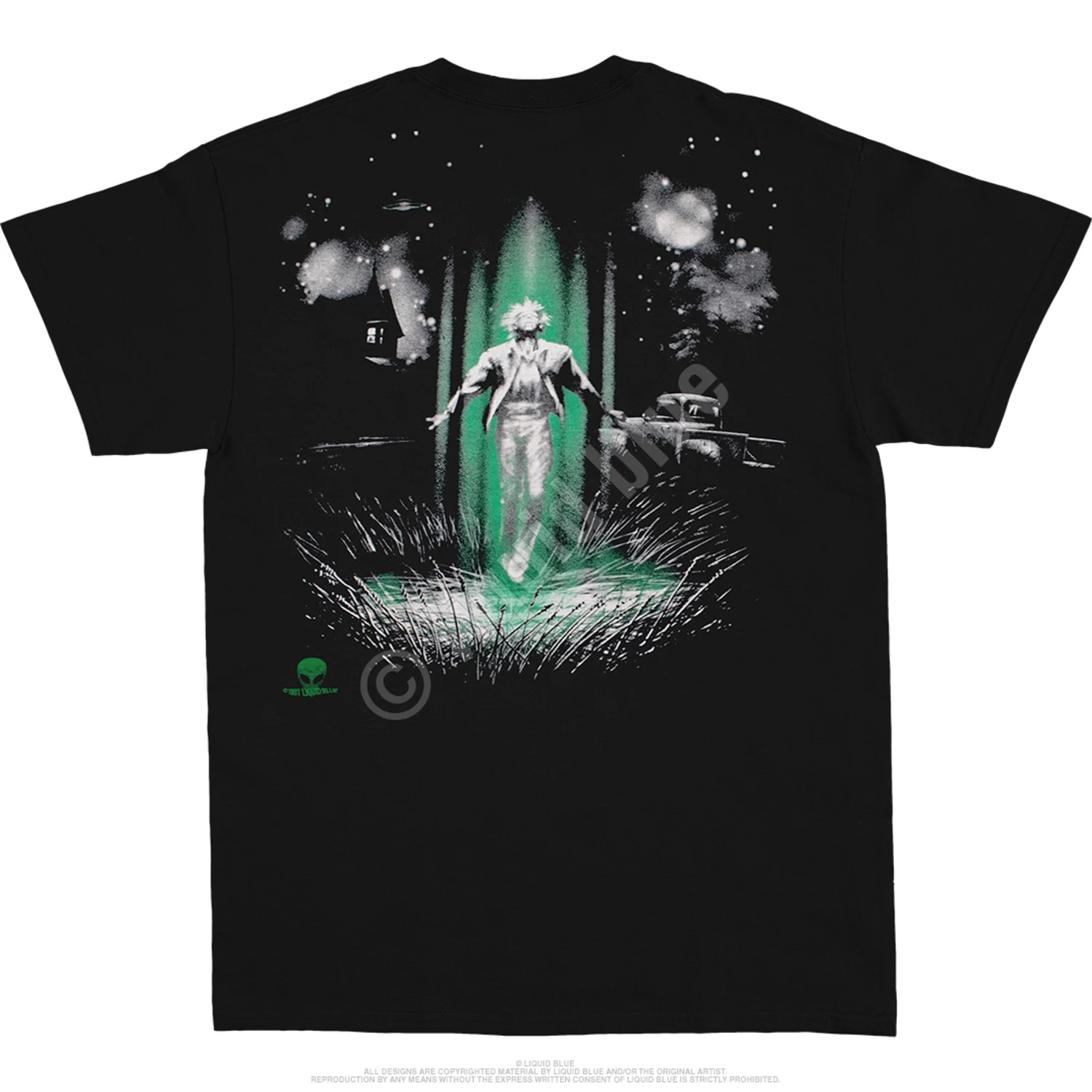 Alien Invasion Black T-Shirt - Image 3