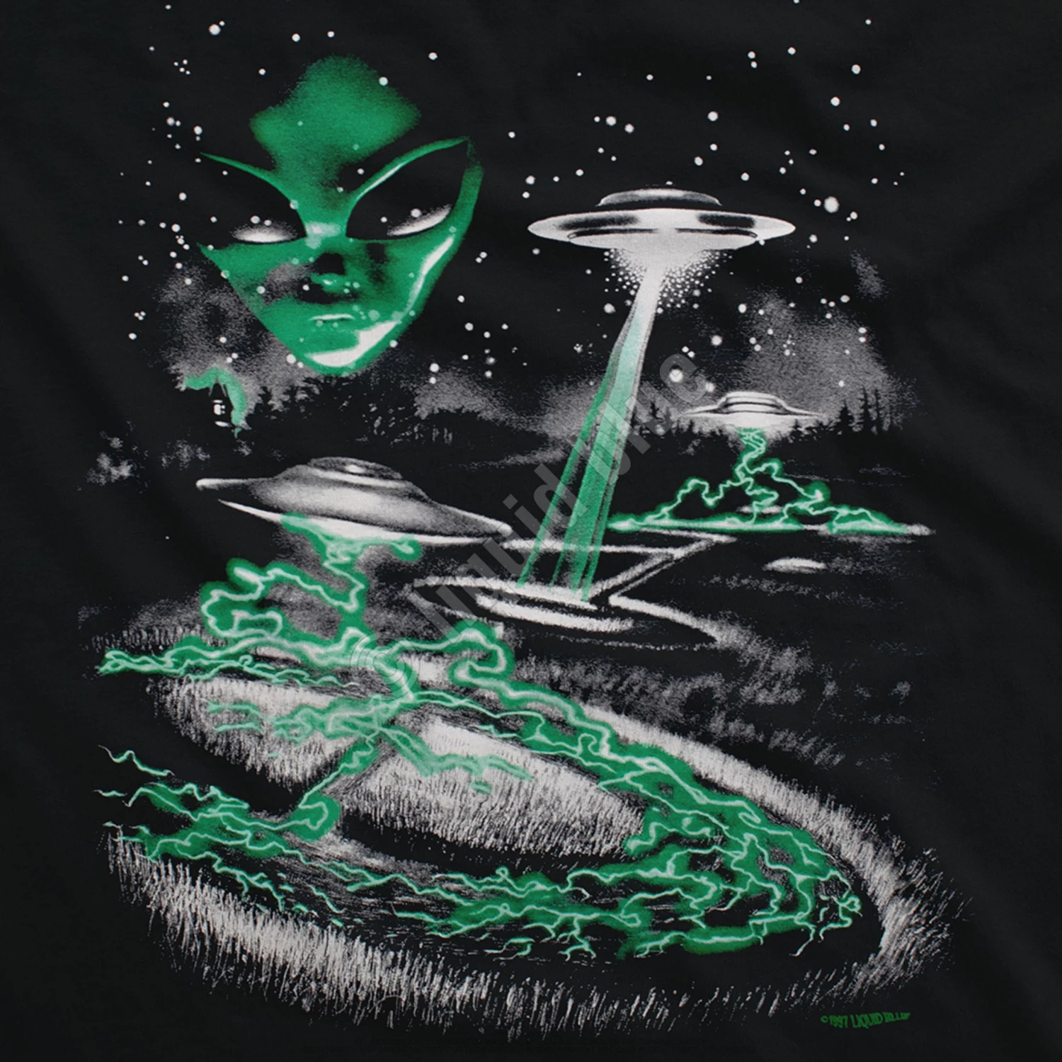 Alien Invasion Black T-Shirt - Image 4