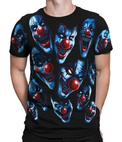 All Over Clowns Black T-Shirt