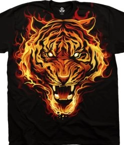 Fire Tiger BlackT-Shirt