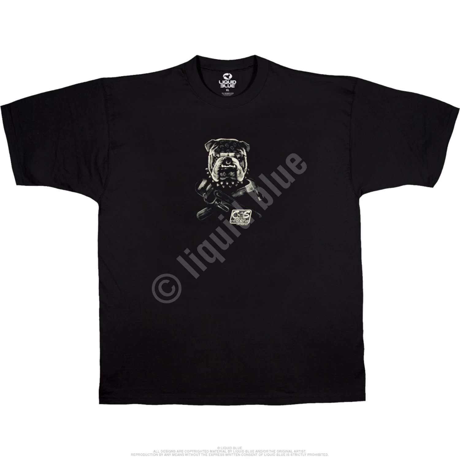 Cats Suck Biker Black T-Shirt - Image 2