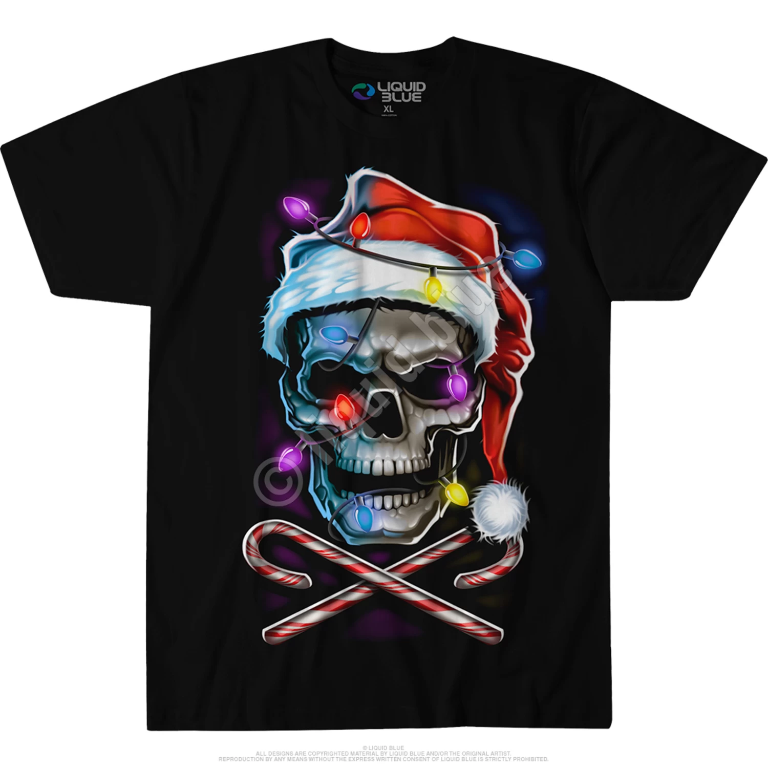 Skull And Cross Canes Black T-Shirt - Image 3