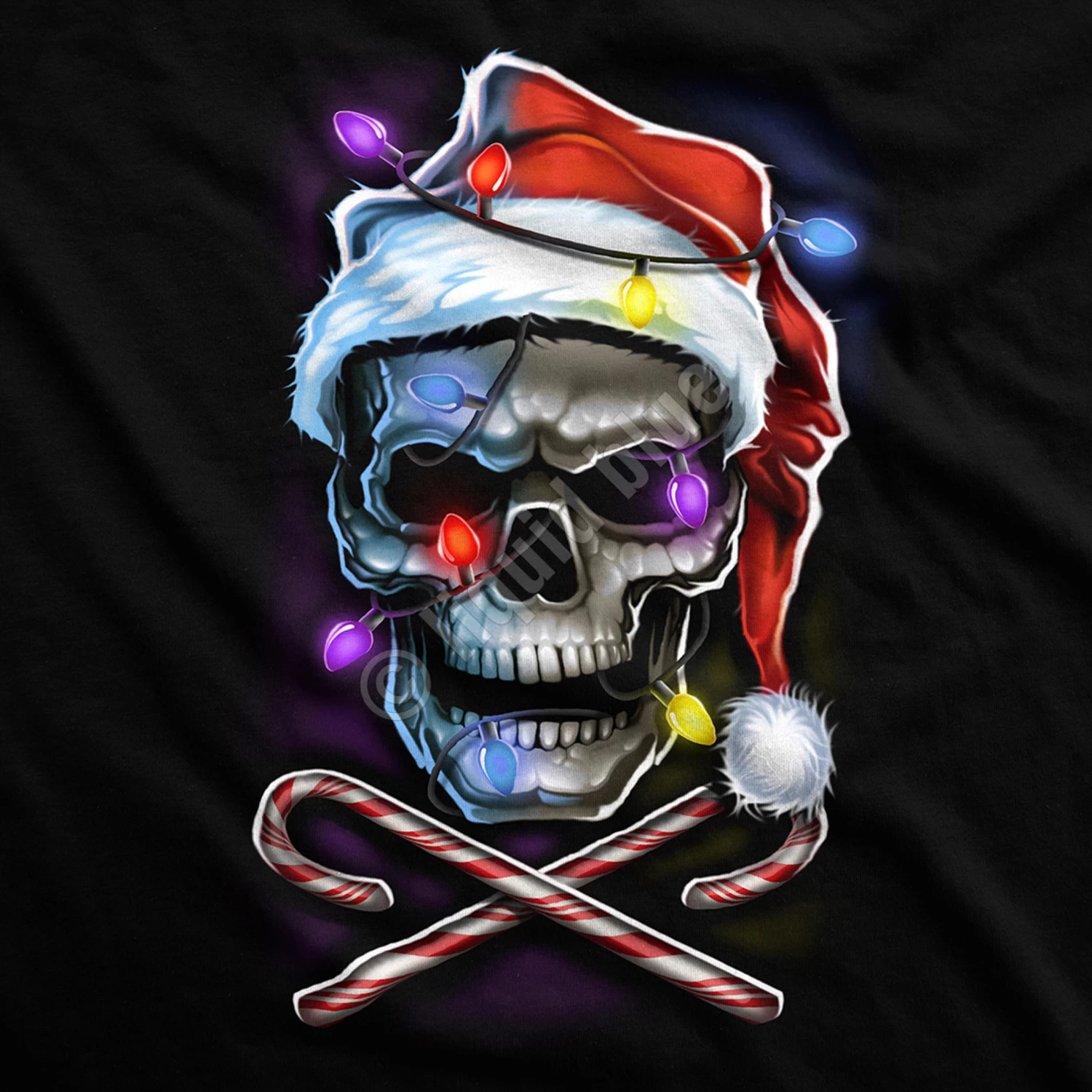 Skull And Cross Canes Black T-Shirt - Image 4