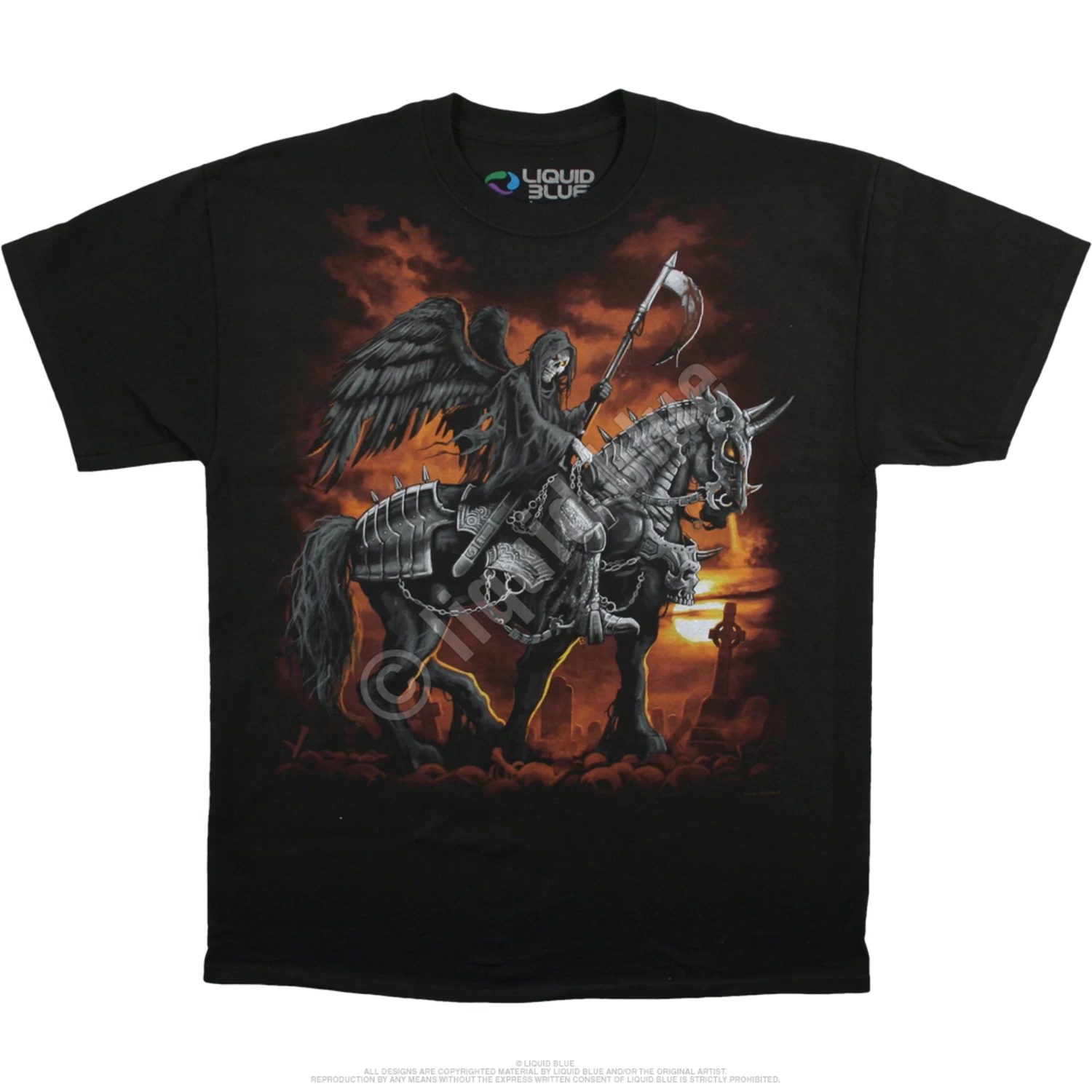 Reaper Horse Black T-Shirt - Image 2